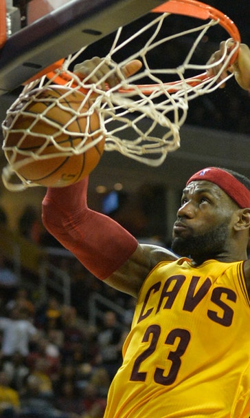 WATCH: LeBron gets way up to finish alley-oop slam against Sixers